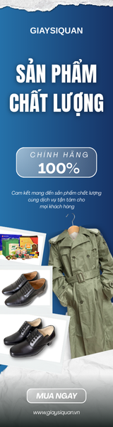 Banner quảng cáo GIAYSIQUAN – sản phẩm chuẩn quân đội, đa dạng và chất lượng